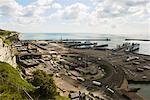 Vue d'ensemble du port de Dover, Dover, Kent, Angleterre