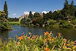 Pond with Palace in Background, Sandringham, Norfolk, England