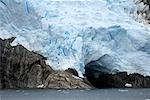 Glacier, canal de Beagle, Chili, Patagonie
