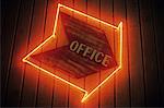 Neon sign for an office