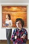 Mother and Son in Art Gallery