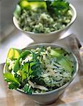 Green risotto with courgette and parmesan