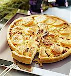 onion and Megève goat's cheese quiche