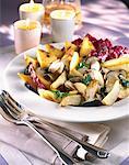 pan-fried potatoes and ceps