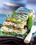 Salmon,fromage frais and kiwi terrine