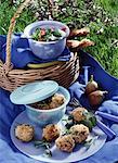 Veal meatballs with rice,picnic