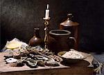 Still life of oysters