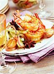 crunchy fennel and mediterranean prawns with star anise