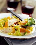 steamed cabbage and haddock in yellow butter
