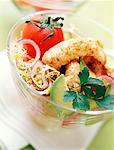 crunch dublin bay prawn and paprika salad