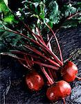 bunch of red beetroot