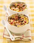 Ham and roquefort clafoutis