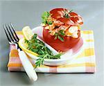 tomato stuffed with surimi crab