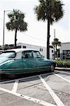 Classic Car in Parking Lot