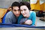 Portrait of Couple in Tent