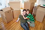 Couple Moving Into New Home