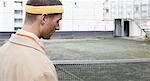Portrait de l'homme sur le Court de Tennis