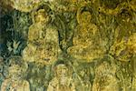 Peinture murale du Bouddha sur le mur d'une cave, Ajanta, Maharashtra, Inde