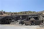 Alte Ruinen von Höhlen, Ellora, Aurangabad, Maharashtra, Indien