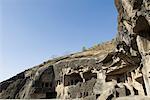 Ruines des grottes d'Ellora, Aurangabad, Maharashtra, Inde