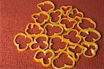 Close-up of yellow bell pepper slices