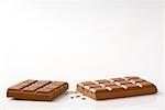 Gros plan des tablettes de chocolat