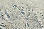 Pattern traced into sand, full frame