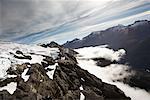 Overview of Mountain Range, South Island, New Zealand