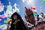Femme Dressed Up pour le jour des morts, San Miguel de Allende, Mexique
