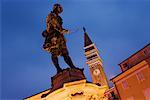 Statue de Giuseppe Tartini, Piran, Slovénie