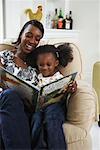 Mother and Daughter Reading Book