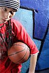Young man with basketball