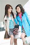 Young women shopping at mall