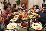Family Having Thanksgiving Dinner