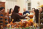 Familie Thanksgiving-Dinner