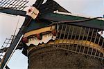 Nahaufnahme der Windmühle, Kinderdijk, Niederlande