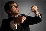 Nahaufnahme der Dirigent Musik durchführen