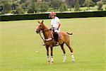 Man playing polo