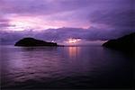 Coucher de soleil sur la mer, Makogai Island, Fidji