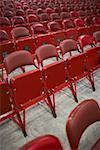 Empty chairs in an auditorium