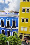 Buildings along a road, Old San Juan, San Juan, Puerto Rico