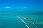 Aerial view of two bridges over the sea, Florida Keys, Florida, USA