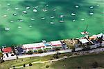 Aerial view of tourist resorts along the sea, Florida Keys, Florida, USA