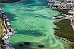 Aerial view of tourist resorts along the sea, Florida Keys, Florida, USA