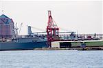 Handelsschiff angedockt am Hafen, Innenhafen, Baltimore, Maryland, USA