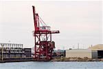 Crane at a commercial dock, Baltimore, Maryland, USA