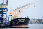 Industrial ship moored at a harbor, Inner Harbor, Baltimore, Maryland, USA