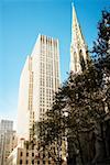 Low angle view of a church, St. Patrick's Cathedral, Manhattan, New York City, New York State, USA