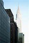 Vue d'angle faible de bâtiments dans une ville, Chrysler Building, Manhattan, New York City, état de New York, USA