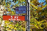 No parking signboard on a pole, Fifth Avenue, Manhattan, New York City, New York State, USA